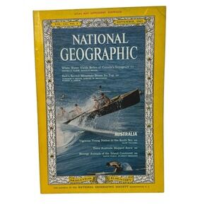 Vintage September 1963 National Geographic Magazine Australia White Water Bali‎